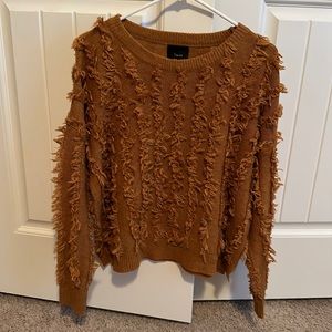 Lumiere Sweater- cozy- rich and pretty caramel color. So cute size small